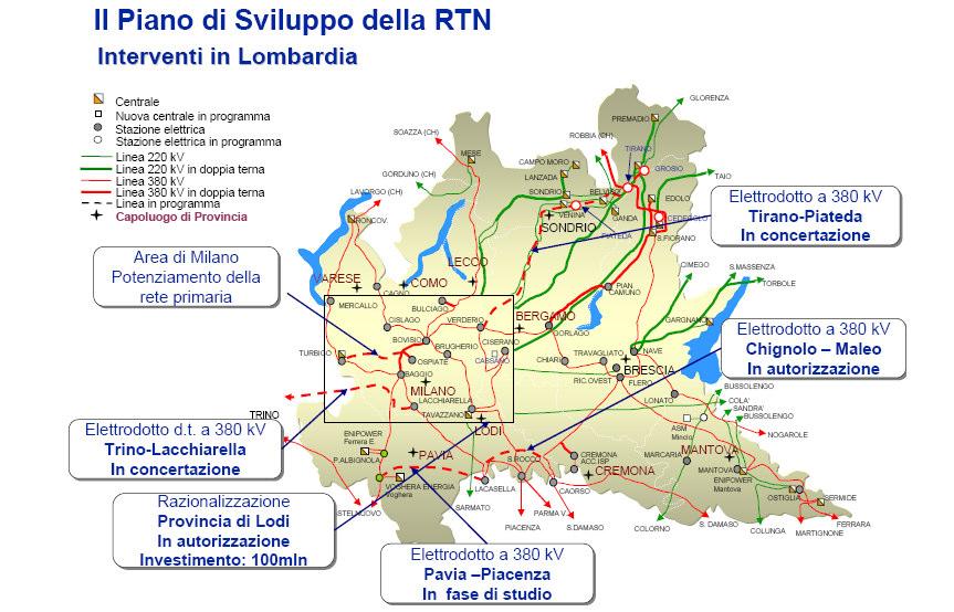 nell ambito delle attività di razionalizzazione della rete elettrica nell area della città di Milano sono già stati realizzati: la messa in continuità delle linee 220 kv Verderio- Cislago e