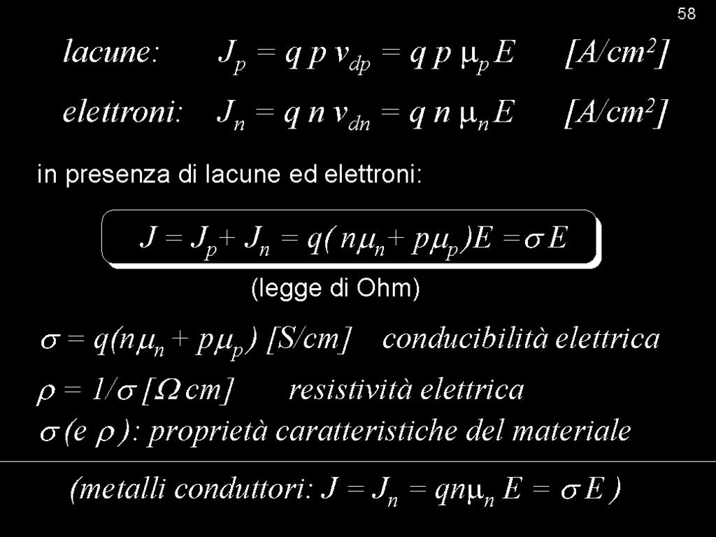 La v th risulta direttamente correlata al libero cammino medio λ ed al tempo medio fra due collisioni successive τ c dei portatori nel cristallo dalla relazione v th =λ/τ c.