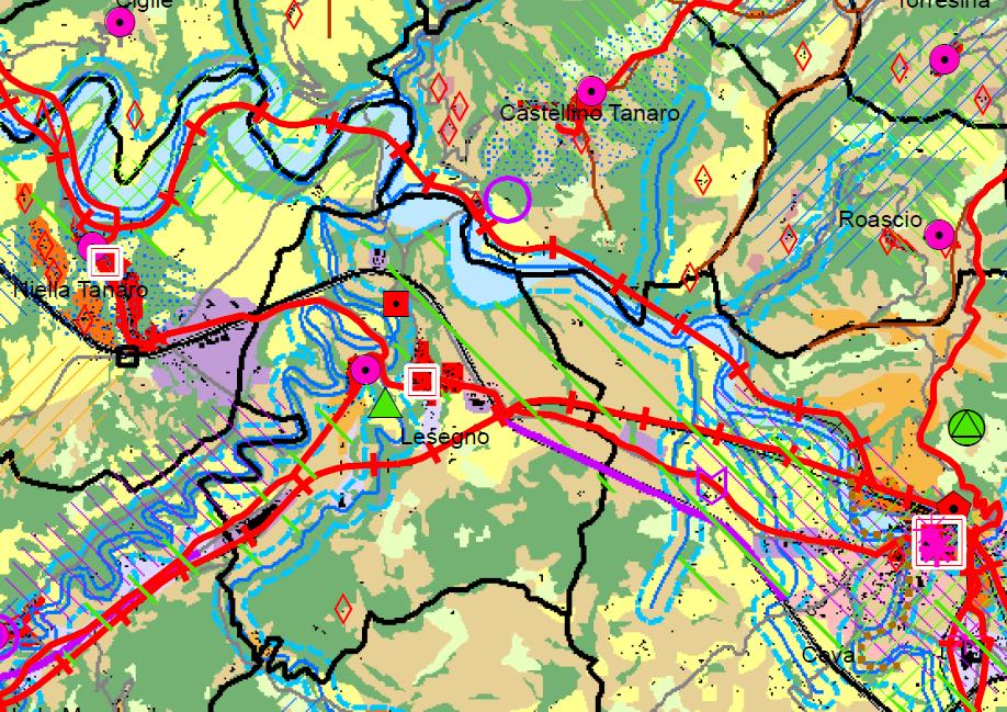 principali o secondari (Core areas) e neanche aree tampone (Buffer Zone) mentre si indica la presenza della fascia di connessione sovraregionale montana a buona naturalità e connettività Figura 9: