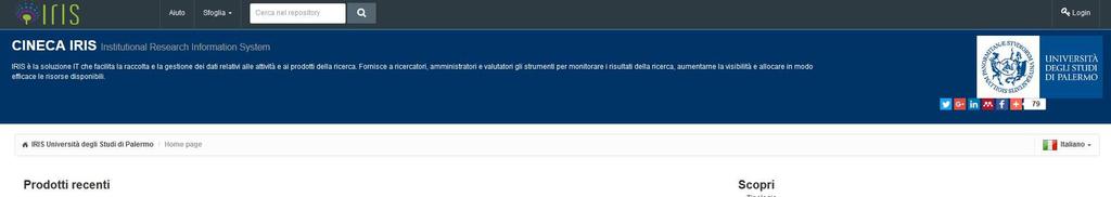 1 - PREMESSA AREA QUALITA, PROGRAMMAZIONE E SUPPORTO STRATEGICO L inserimento della tesi di dottorato nella piattaforma IRIS, per i dottorandi dell Ateneo di Palermo, è l unico canale dal 2013 per il