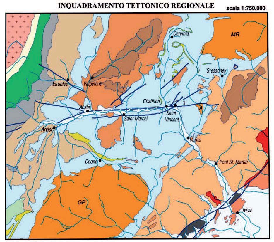 1977.1 Frosio Pont_Saint_Martin Sui versanti montuosi il substrato è presente in affioramento o, in generale, al disotto di una modesta copertura terrigena.