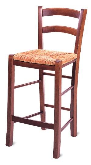 601 E 126,00 Sedia con sedile in legno in faggio tinta,