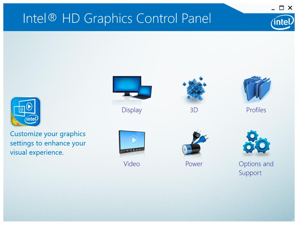 Modifica delle impostazioni dello schermo nel pannello di controllo della grafica HD Intel 1 Fare clic con il pulsante destro del mouse o premere sul desktop e selezionare Proprietà grafiche per