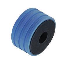 202-204 202 Rullini di ritorno D=60 mm Return roller D=60 mm / Rückführrolle D=60 mm Materiale / Material / Materialien: Rullino: Polietilene (PE) / Polyethylene (PE) / Polyäthylen (PE) Gomma: TPR