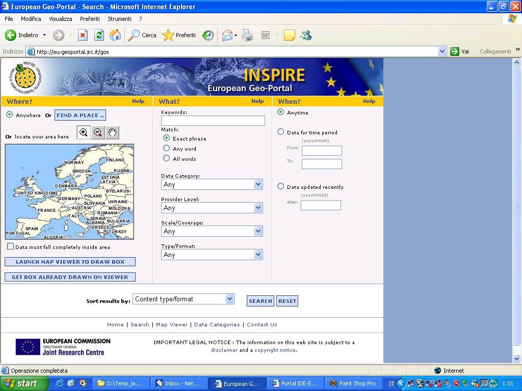 Il Geoportale Europeo INSPIRE e