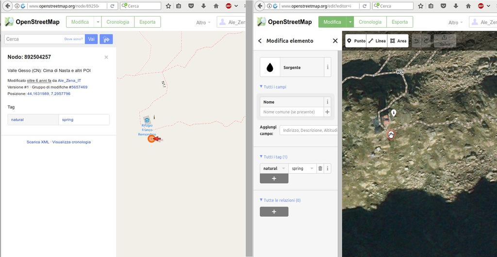 Elementi base di OSM Le primitive, gli elementi base che costituiscono OSM, sono 3: nodo (o punto); linea-linee (o way);