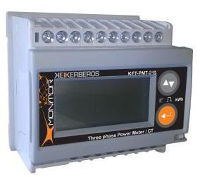 KET-PMT-210 KET-PMT-300 Contatore di energia trifase con display per trasformatori amperometrici - Ampio display -