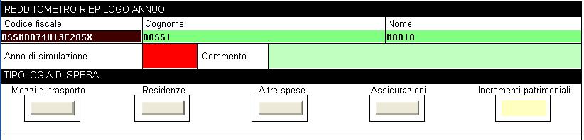 3) la visualizzazione delle risultanze della simulazione con l evidenziazione del Valore redditometro derivante dalla somma ponderata dei singoli elementi reddituali, degli Incrementi patrimoniali