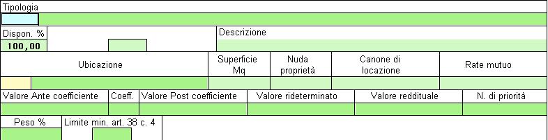 Mediante le apposite segnalazioni di compilazione richiesta e non ammessa la proceduta aiuta il contribuente ad indicare le informazioni necessarie alla determinazione del Valore reddituale per le