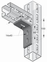 * Usando tutti i Bulloni. Fattore di sicurezza: 1,54 Nota: Orientare le asole degli Accessori nella stessa direzione delle asole dei Profi li CENTUM. Descrizione Max.