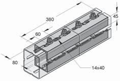 Sistema di connessione CENTUM, con rondella in acciaio Bullone di montaggio CENTUM Rondella in acciaio CENTUM Vite con testa a martello CENTUM Per profi lo tipo: XL 80, XL 100, XL 120 e XL 200