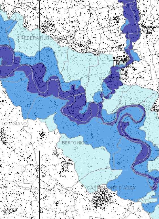 I PIANI DI GESTIONE DEL RISCHIO DI ALLUVIONE Mappe di PERICOLOSITÀ Contengono le aree che possono essere allagate da eventi con determinate probabilità di allagamento Mappate come fasce adiacenti