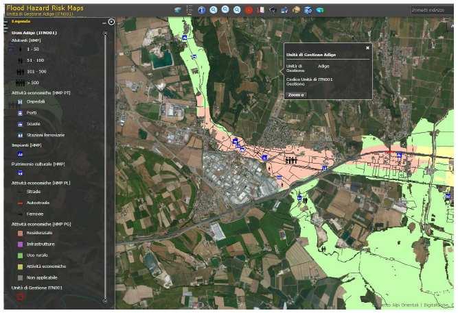 I PIANI DI GESTIONE DEL RISCHIO DI ALLUVIONE Mappe di RISCHIO Rappresentano, per ciascun scenario di evento (alta, media e bassa probabilità), il numero e la tipologia di elementi a rischio quali