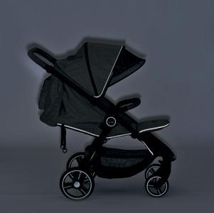 Reclined back rest, buggy