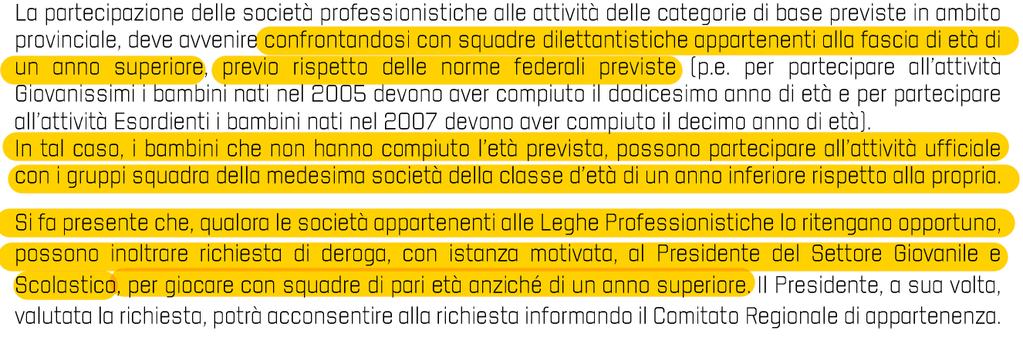 SOCIETÀ APPARTENENTI ALLE LEGHE PROFESSIONISTICHE Norme