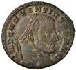 220 RARA SPL 990 579 FOLLIS - Zecca Heraclea - D/Busto laureato a d. IMPCGALVALMAXIMIANVSPFAVG R/Il Genio stante a s.