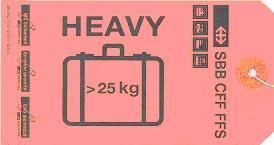 5.1.5 Etichetta heavy, bagaglio da 25 kg. N art.