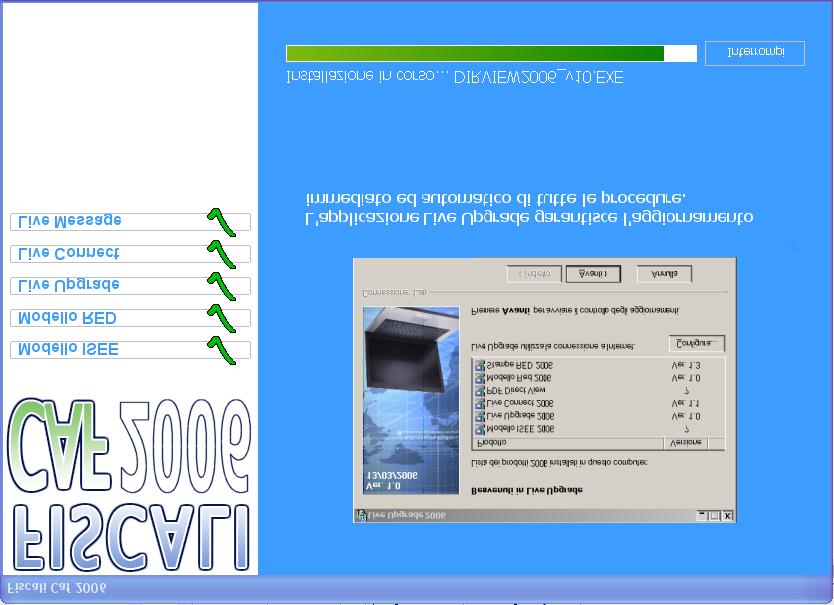 4) Viene visualizzata la seguente videata, che mostra lo stato di avanzamento di installazione del programma.