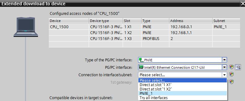 interfaccia/la sottorete PN/IE_1 Utilizzabile