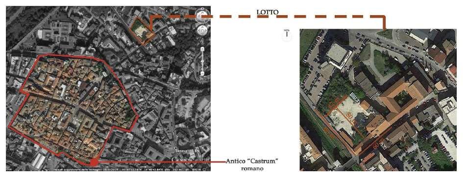 Analisi del sito e delle caratteristiche del climatiche Per la realizzazione è stata individuata l area esterna di pertinenza dell edificio denominato ex IPAI sito in Benevento alla via San Pasquale.