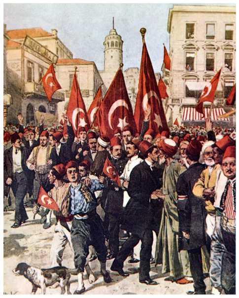 IL GOVERNO DEI GIOVANI TURCHI 1908: il sultano ottomano è vittima di un colpo di stato operato dal partito dei Giovani Turchi.