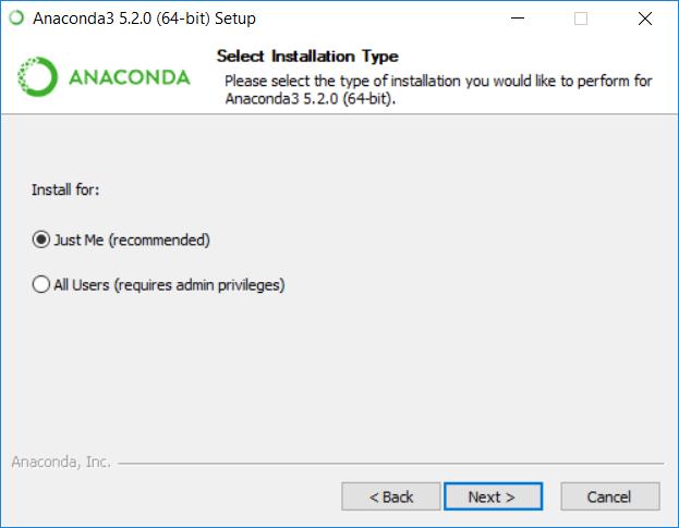 com/anaconda/install/mac-os/ Su Windows La seguente guida è stata testata su Windows 10. Si consiglia di installare tutti gli aggiornamenti. Installare Anaconda 1. Scaricare il pacchetto Python 3.