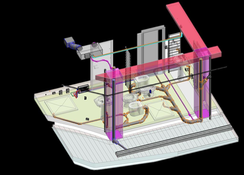 5 Simulazioni di cantiere Il modello BIM è stato infine utilizzato per simulare le demolizioni degli edifici esistenti e la realizzazione del nuovo edificio