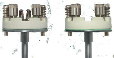 Inserto di misura Nella TR10-F viene montato l'inserto di misura del modello TR10-A. L'inserto di misura sostituibile è costituito da un cavo rivestito resistente alle vibrazioni (cavo MI). Fig. sin.