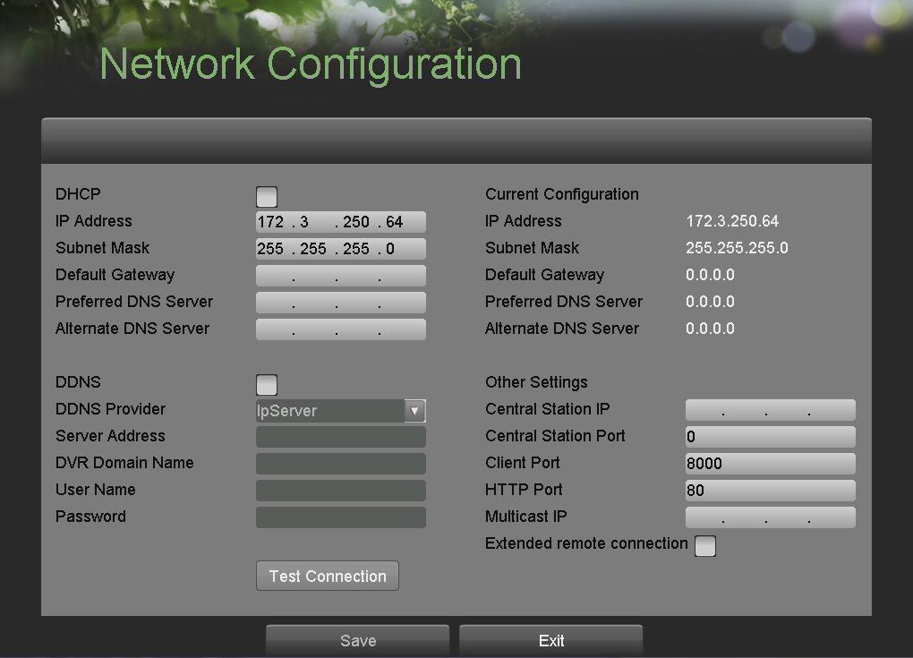 Configurazione delle impostazioni di rete Le impostazioni di rete devono venire effettuate al fine di poter utilizzare il DVR in rete per mezzo di un PC con il software client ivms-4000 installato