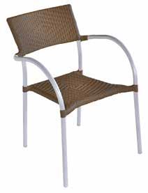 in acciaio plastificato color rattan naturale 77 Altezza 56 cm 80 cm