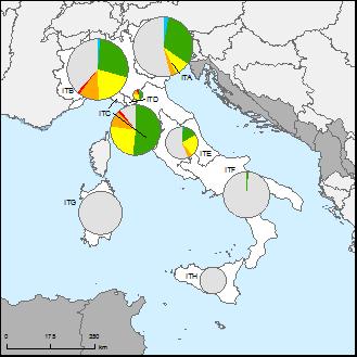 Figura 6.1: Mappa dello stato ecologico dei corpi idrici superficiali naturali nel 2009 Elevato Buono Sufficiente Scarso Cattivo Non noto Distretti idrografici Paesi non appartenenti all UE Figura 6.