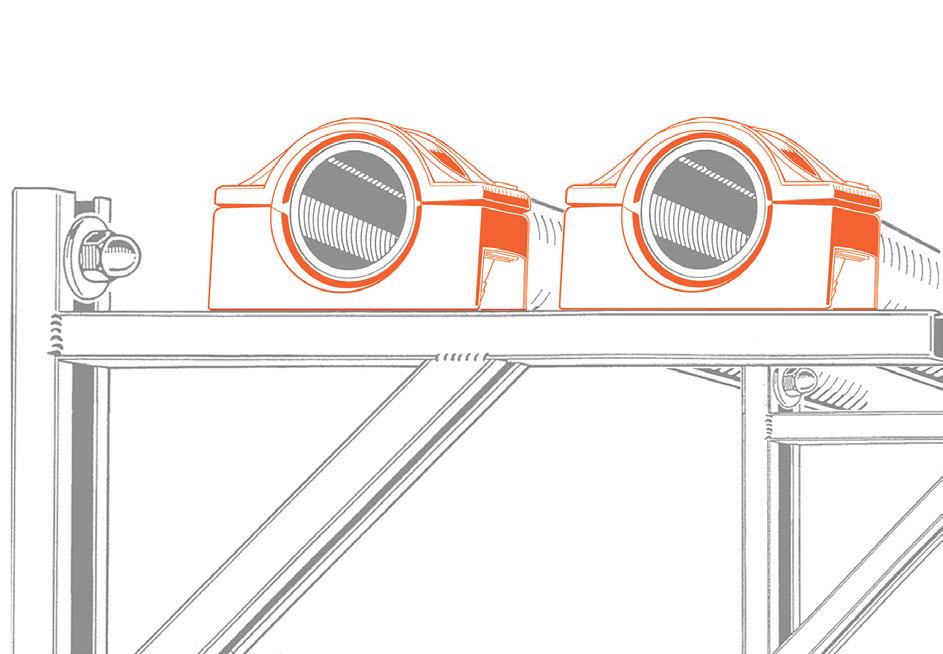 COLLARI E FISSAGGI PER TUBAZIONI FLIP R - Collare ribassato a serraggio rapido APPLICAZIONE Fissaggio di tubazioni per impianti idrotermosanitari, pluviali, canalizzazioni elettriche sia in interno