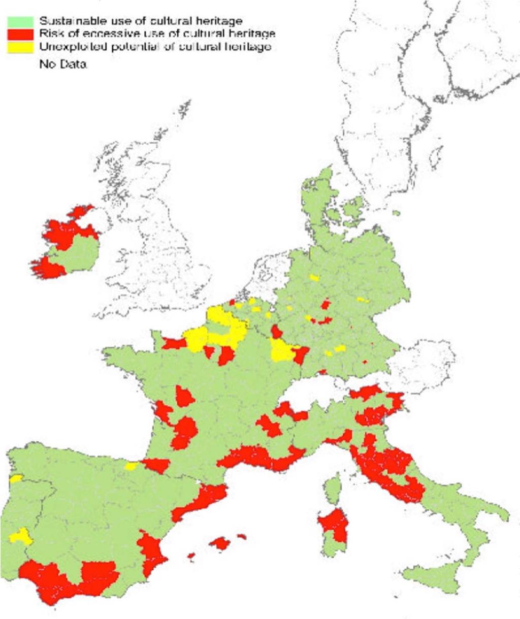 A RISCHIO Utilizzazione sostenibile del patrimonio culturale regionale (ESPON, 2006) Serve un piano di gestione (accordo fra soggetti pubblici, servizi culturali, )