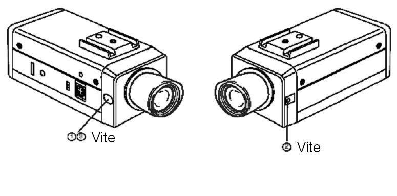fissaggio dell'obiettivo Impostazione selettori di funzione Gli interruttori sul lato sinistro della telecamera permettono di impostare le varie funzioni che questa possiede.