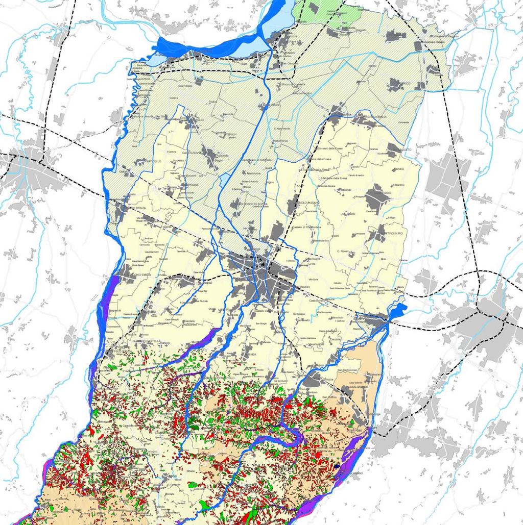 TORRENTE CROSTOLO inquadramento territoriale Il Torrente Crostolo ha una lunghezza complessiva di 55 km ed attraversa i Comuni di Casina, Vezzano sul Crostolo, Quattro Castella, Albinea, Reggio nell