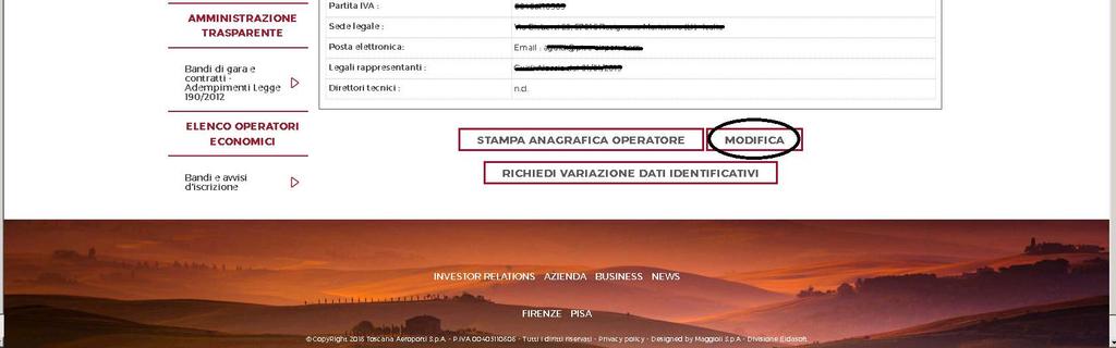 Figura 1. 10 12. Per i dati non modificabili (campi grigi e disabilitati) esempio Ragione Sociale, natura giuridica, tipologia impresa, CF, P.