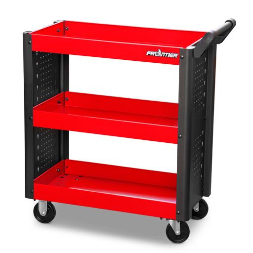 CARRELLO PORTAUTENSILI 3 RIPIANI CON RUOTE ROSSO 33 Ean 6943128638424 Cod.