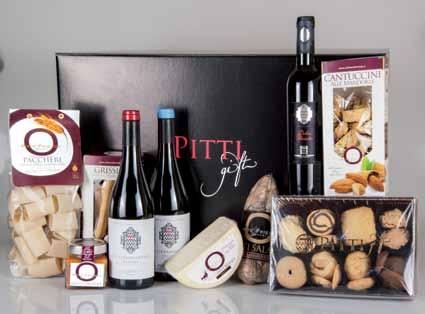 BIO 750 ml Pitti Sangiovese 750 ml Dolce Peccato 375 ml Salame al Pitti Sangiovese 500 g Pasta artigianale al germe di grano 250 g Salsa di