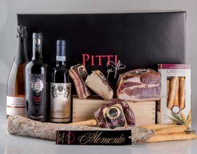 PITTI&FRIENDS&SELECTION Pitti Salumi articolo 97 Torre del Vajo 750 ml Rosso di Montalcino 750 ml Franciacorta Rosé 750 ml Prosciutto Crudo Pitti DOP 1.