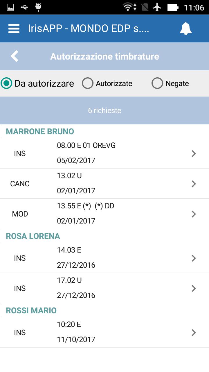 La APP di IrisWIN pag. 31 di 39 2.5.