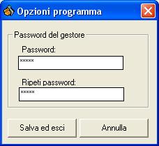 ------------------------------------------------- Opzioni Le opzioni generali del programma possono essere impostate dalla finestra opzioni, raggiungibile cliccando sul pulsante Opzioni.