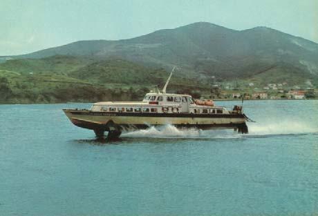 Il Freccia del Mediterraneo a Portoferraio Nel novembre 1964 la società Aliscafi Nord,