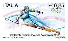 0,85 Olimpiadi invernali Vancouver 2010 policromo Dettagli Dent.11 b Stampa: rotocalco Stampato da: I.P.Z.S. Roma Fogli da: 50 Dim.