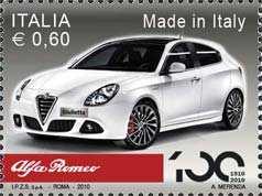 Fantini Made in Italy - Alfa Romeo - 20 marzo 2010 2 francobolli Dent.