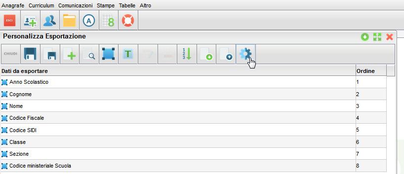 secondaria e dovrà essere creata una seconda volta. Eseguendo le esportazioni di più ordini di scuola si otterranno due (o più) file anagrafiche.