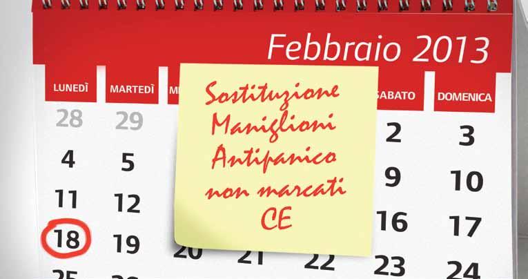 CISA S.p.A. si riserva di apportare le modifiche che riterrà opportuno ai prodotti illustrati sul presente catalogo senza alcun preavviso. 18 Febbraio 2013. Una data da ricordare.