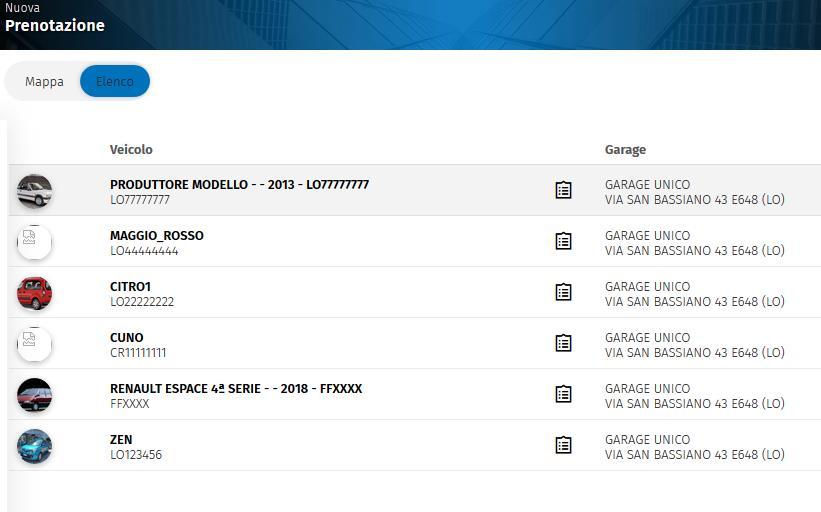 Una volta selezionata l auto inserire gli altri dati quali