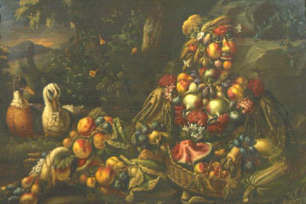 Natura morta con fiori, frutta, verdura di stagione Arcimboldi Giuseppe (maniera) Link risorsa: http://www.