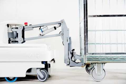 Robot collaborativi e sicuri Due laser scanners, sensori ad ultrasuoni e telecamere 3D rendono MiR capace di lavorare in modo collaborativo; essi