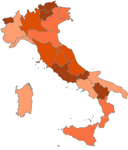 I volontari sul territorio Volontari - Variazione % 2011/01 MAX Trento +350,7% Volontari ogni 10 mila abitanti MAX Bolzano 3.